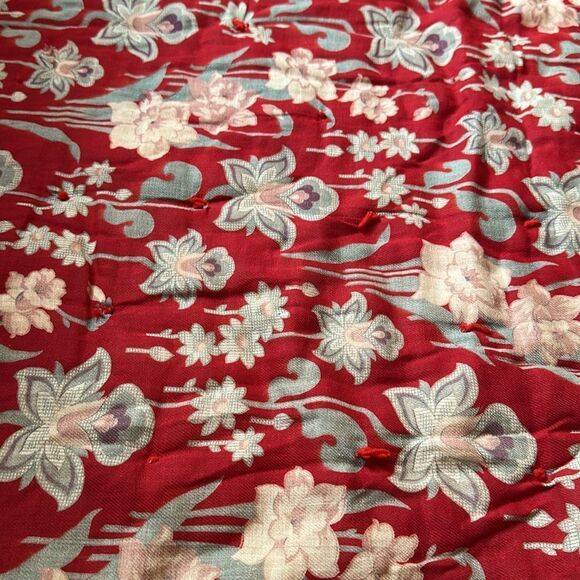 Vintage 1930s/40s Elegant Floral Handmade Bedspread - Picture 3 of 8